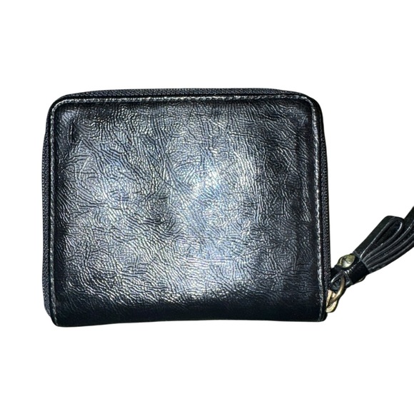 Coach Daisy Liquid Gloss Leather Medium Zip Around Wristlet Wallet - Picture 3 of 9